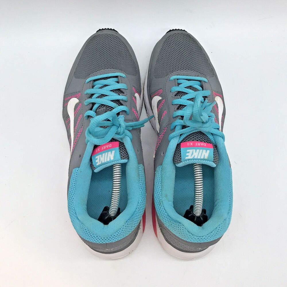 Nike Dart XII Running Shoes 831535-002 Women's 8 Gray Pink Teal Lace Up Sneakers - Picture 6 of 12